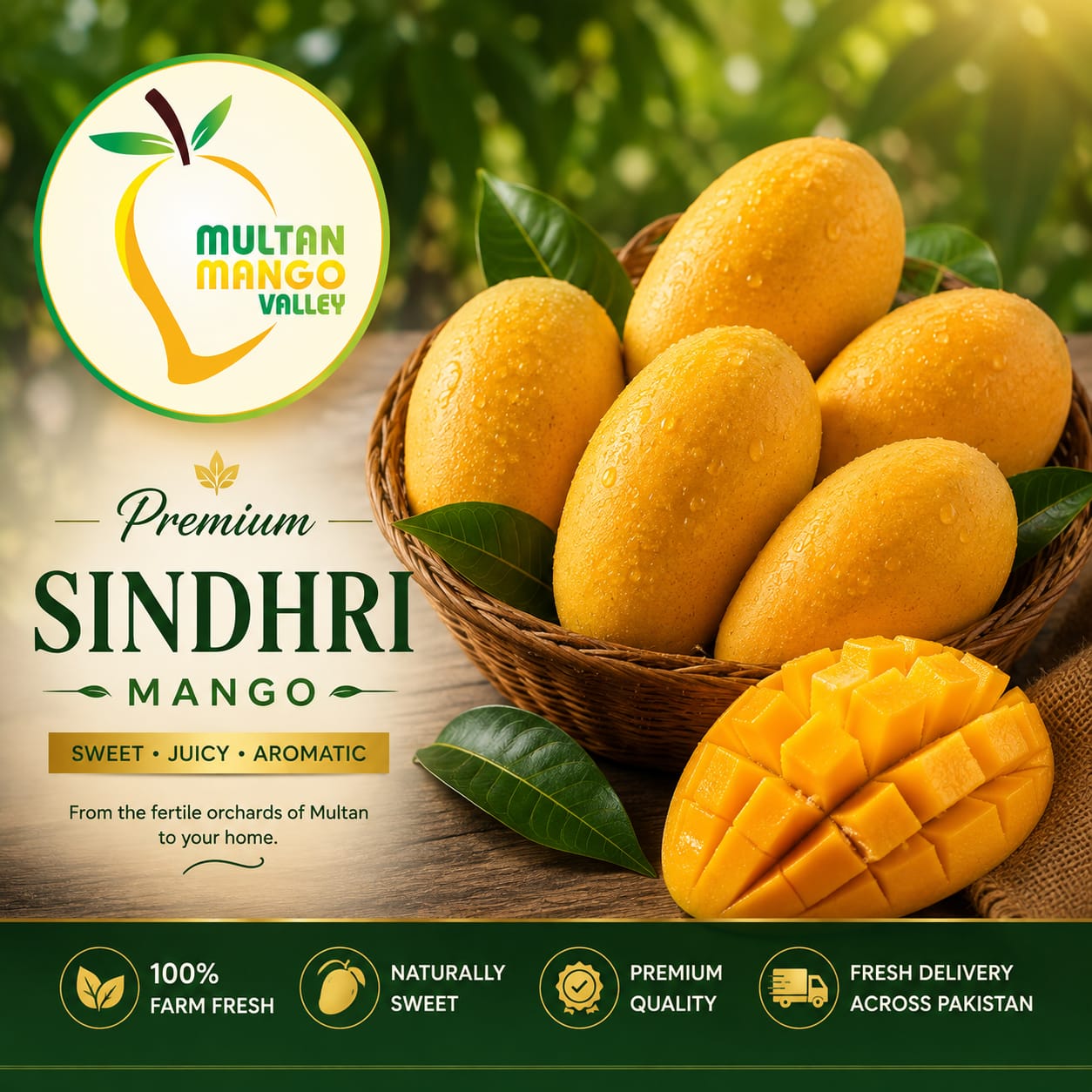 Premium Sindhri Mango – Farm Fresh | Sweet & Juicy | 8 KG